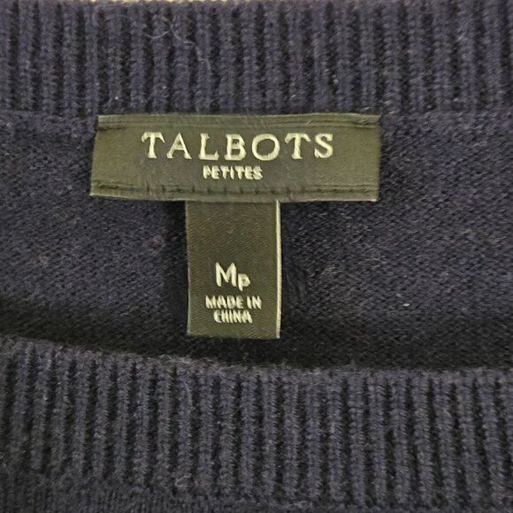 Talbots Joyful Angora Blend Crewneck Lightweight Sweater Size Mp - Picture 5 of 6